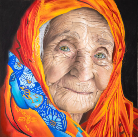 art, arte, ritratto, portrait, realismo, nonna, ritratto di anziana, colore, color, art, realism